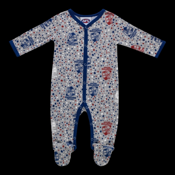 Western Bulldogs AFL AF8437 S19 Babies Intant Printed Romper Size 00 New